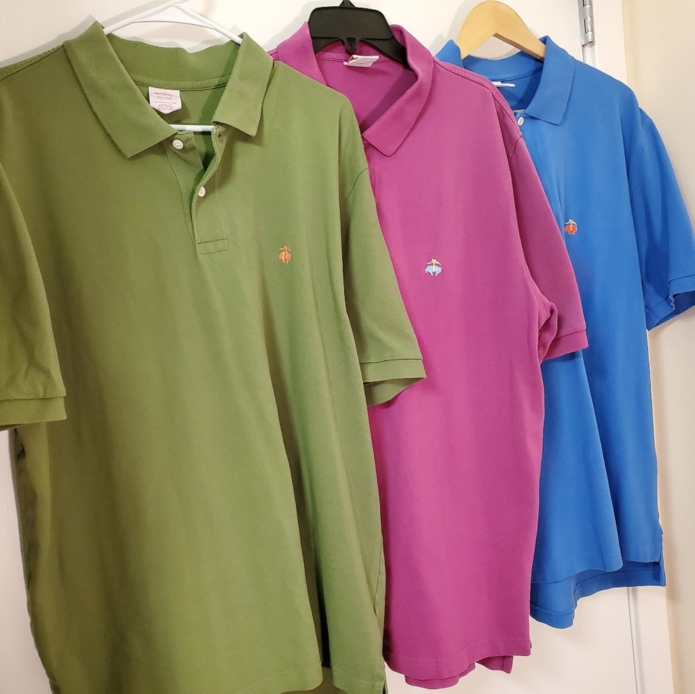 Bundle 3ea brooks brothers short sleeve polo  XL
